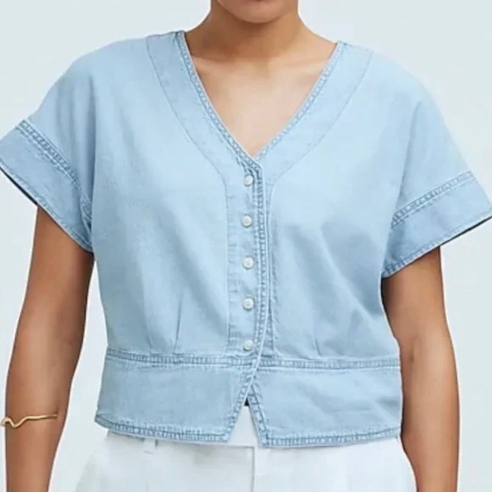 Madewell Chambray Button Down Top